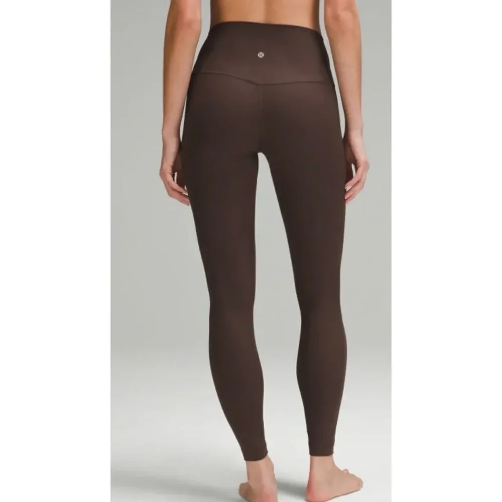 lululemon Align™ High-Rise Ribbed Pant 28” in Espresso Size 4 ~ excellent